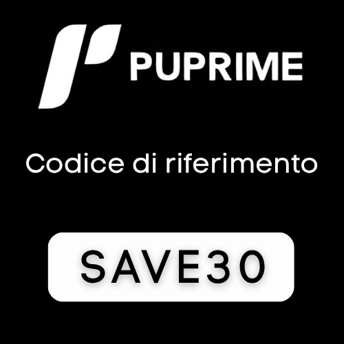 Codice di riferimento Puprime SAVE30 Ottieni il 10% sulle commissioni di trading
